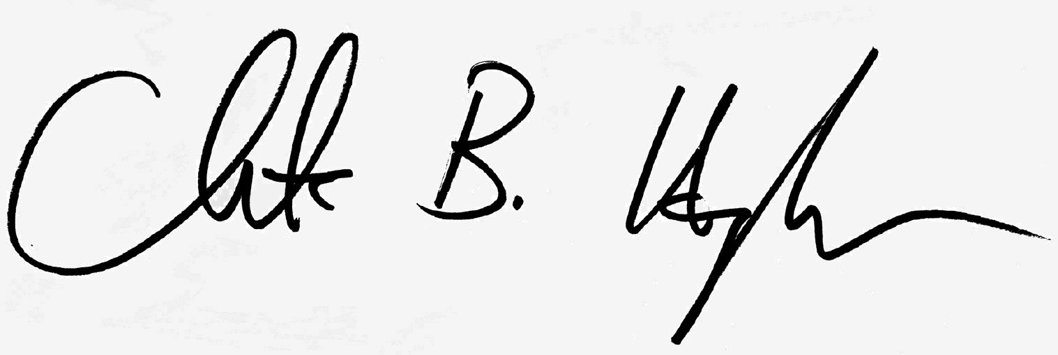 Screenshot of the signature of PCC President Chato Hazelbaker